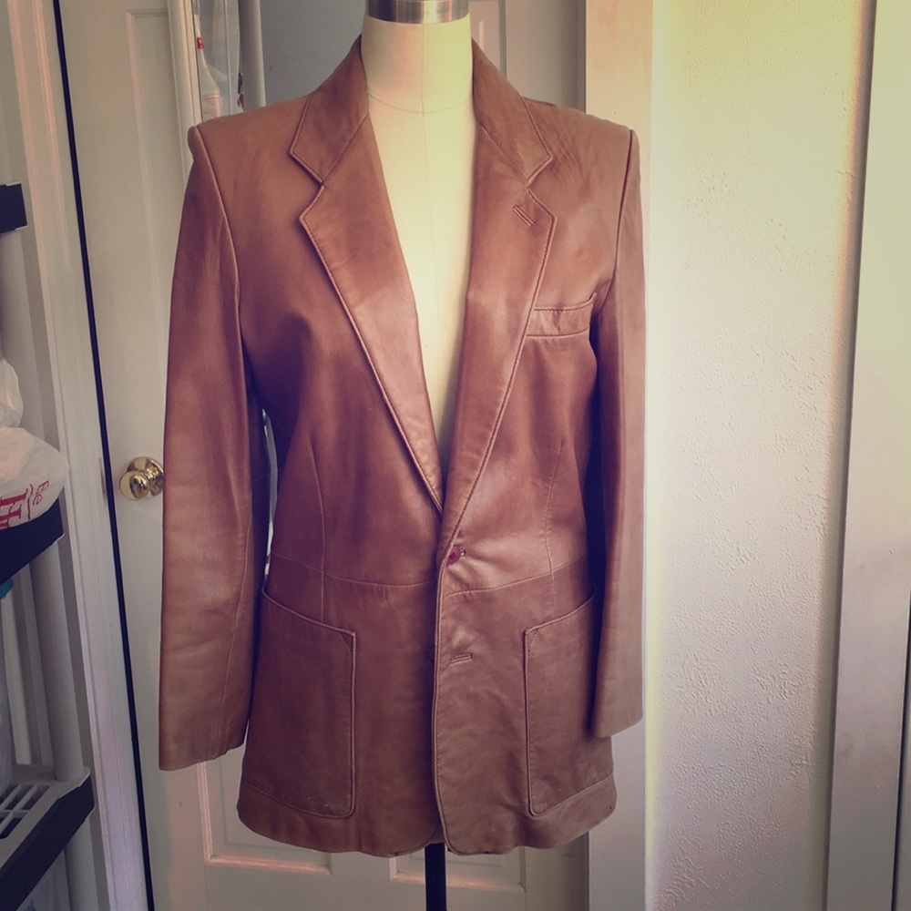 north beach leather jacket camel
